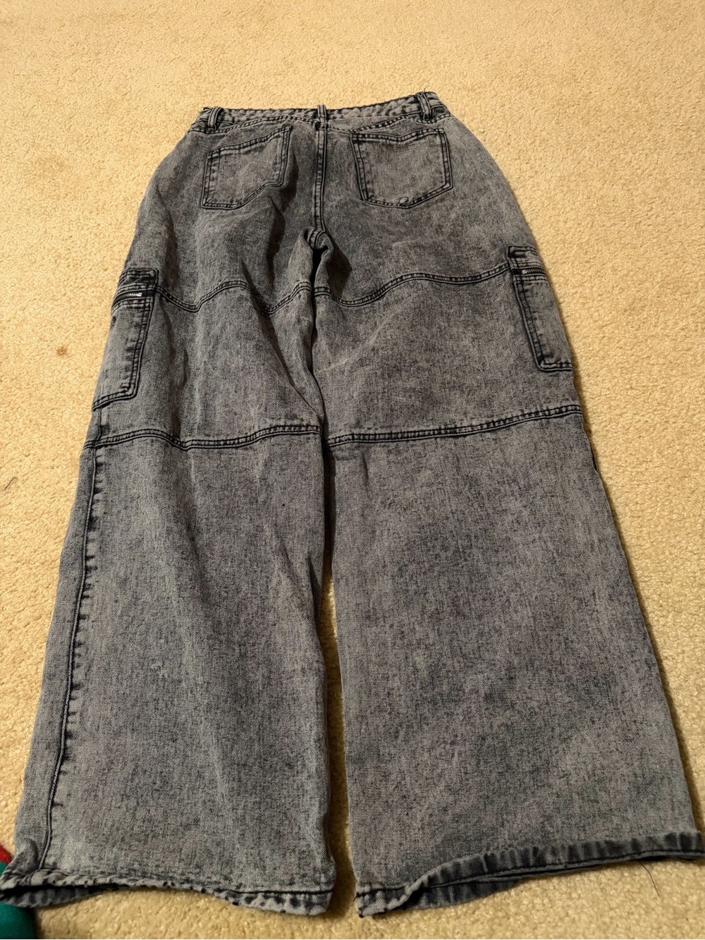 Love Culture Girls Black Gray Washed Wide Leg Jeans
